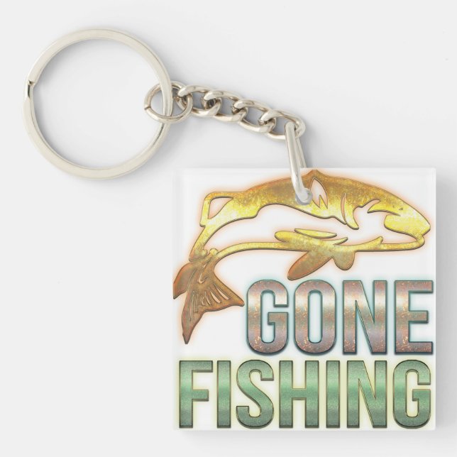 Gone Fishing Keychain (Front)