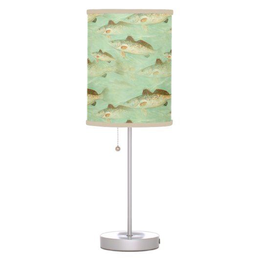 Gone Fishing Kid Fisherman Bedroom  Table Lamp (Right)