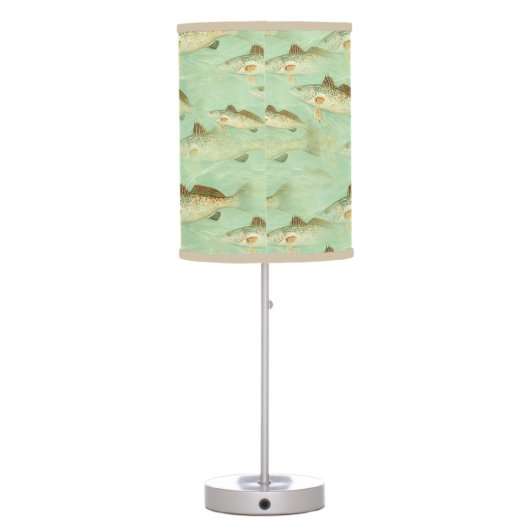 Gone Fishing Kid Fisherman Bedroom  Table Lamp (Back)