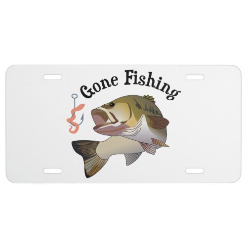 Gone Fishing License Plate