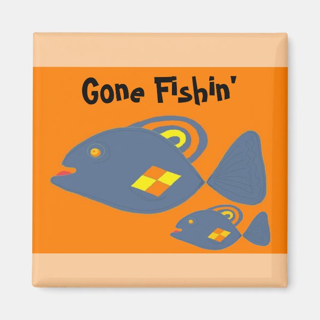 Gone Fishing Magnet (Front)