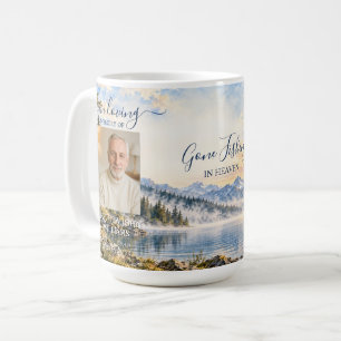Gone Fishing Male Photo Funeral Memorial Keepsake Coffee Mug