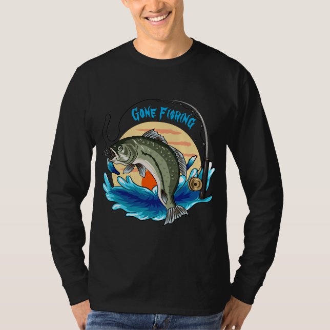 Gone Fishing Mens Long Sleeve T-Shirt (Front)