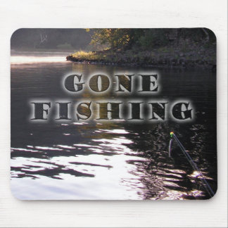 Gone fishing mouse pad