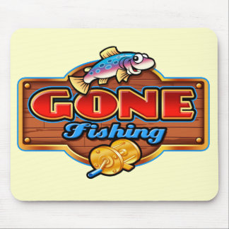 GONE FISHING MOUSE PAD