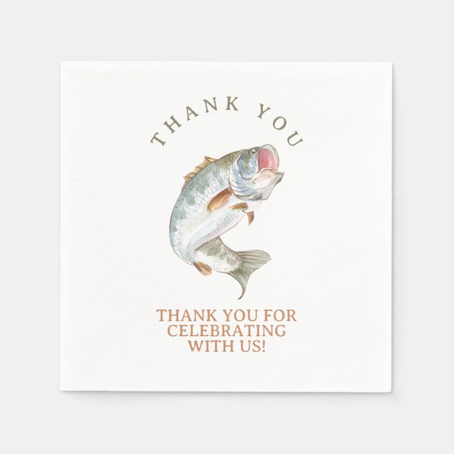 Gone fishing  napkins (Front)