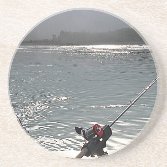 Gone Fishing No Work Today Drink Coaster (Front)