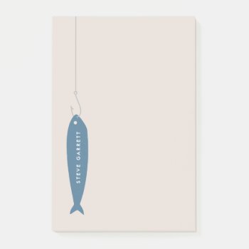 Gone Fishing Notepad - Cobalt by AmberBarkley at Zazzle