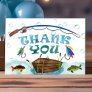 Gone fishing o-fish-ally birthday thank you card