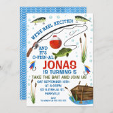 Girl Fishing O-FISH-ally Birthday Invitation