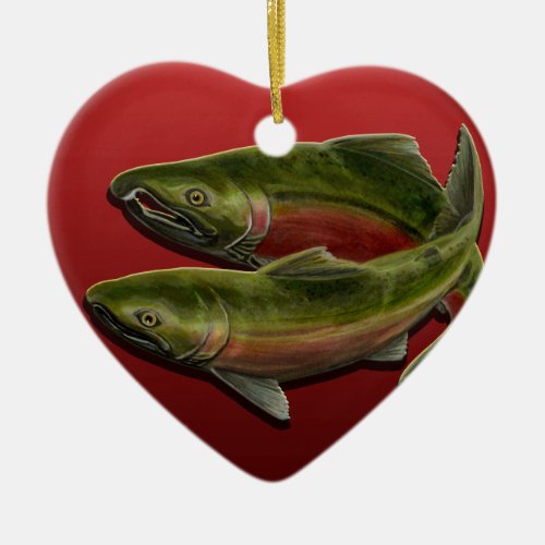 Gone Fishing Ornament Personalized Salmon Gift