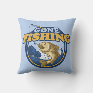 Gone Fishing Outdoor Pillow