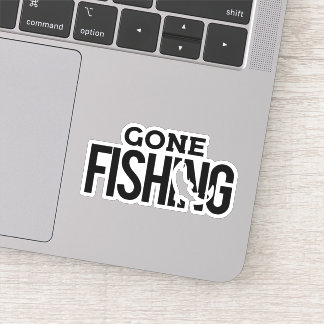 Gone Fishing Outdoors  Die Cut Sticker Decal