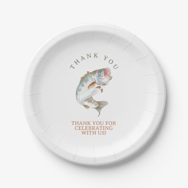 Gone fishing  paper plates (Front)