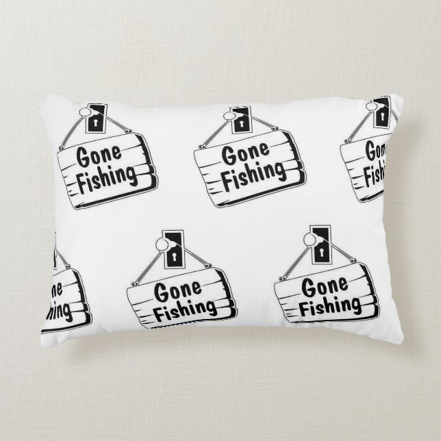 **GONE FISHING**  PILLOW (Front)