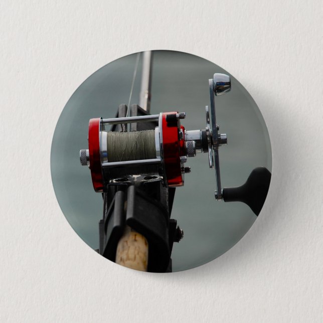 Gone Fishing Pinback Button (Front)