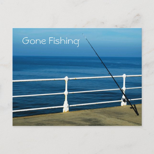 Gone Fishing Postcard (Front)