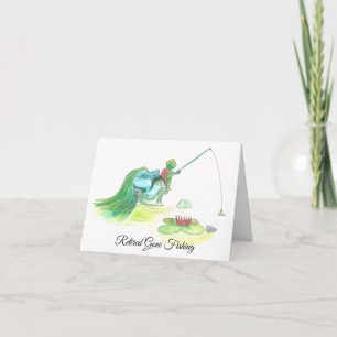Gone Fishing retirement card