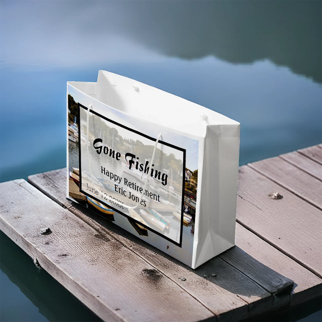Gone Fishing Retirement Large Gift Bag (Creator Uploaded)