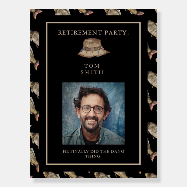 Gone Fishing Retirement Party Sign (Front)