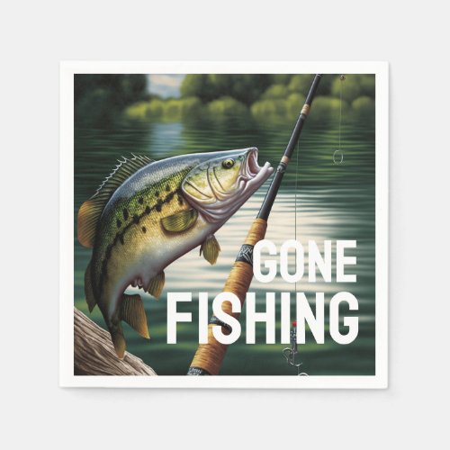Gone Fishing Retirement Party Supplies Napkins