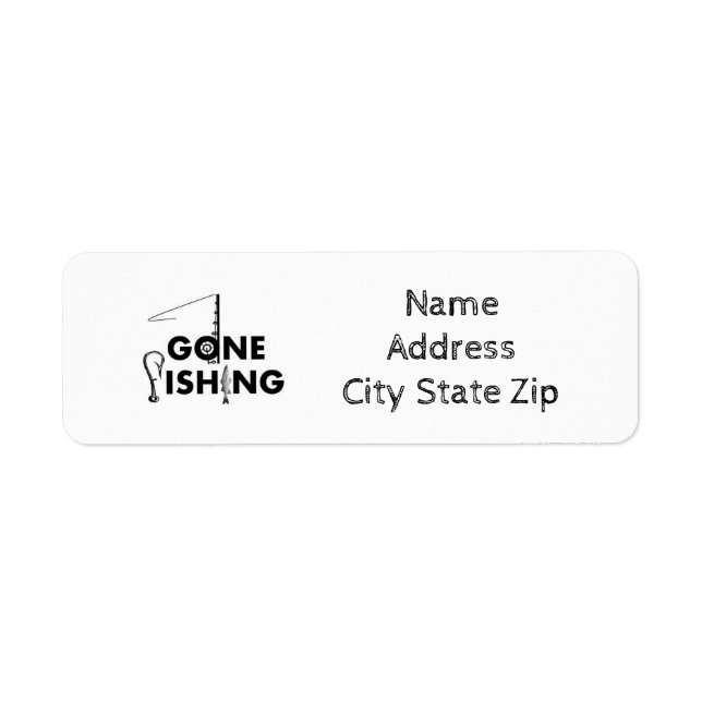 **GONE FISHING** RETURN ADDRESS LABEL (Front)