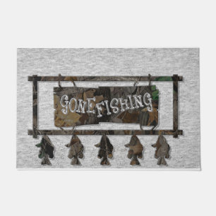 Gone Fishing Sign Mat, Fisherman Gift Doormat