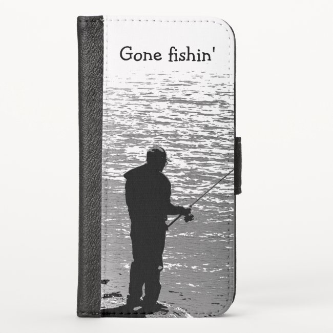 Gone Fishing Sports iPhone X Wallet Case