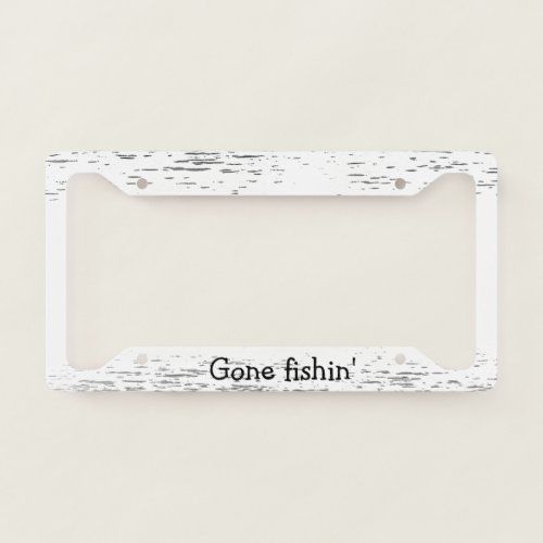 Gone Fishing Sports License Plate Frame