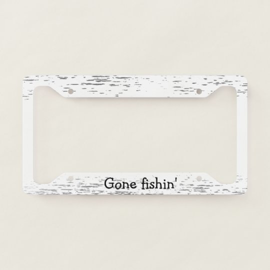 Gone Fishing Sports License Plate Frame