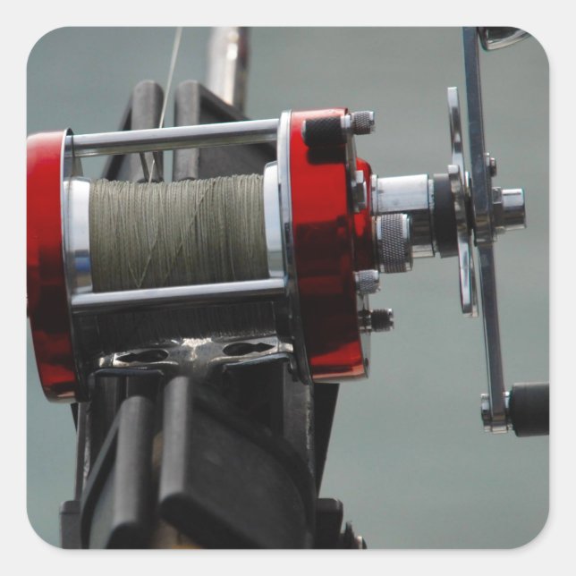 Gone Fishing Square Sticker (Front)