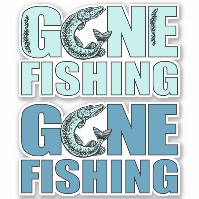 GONE FISHING STICKER (Front)