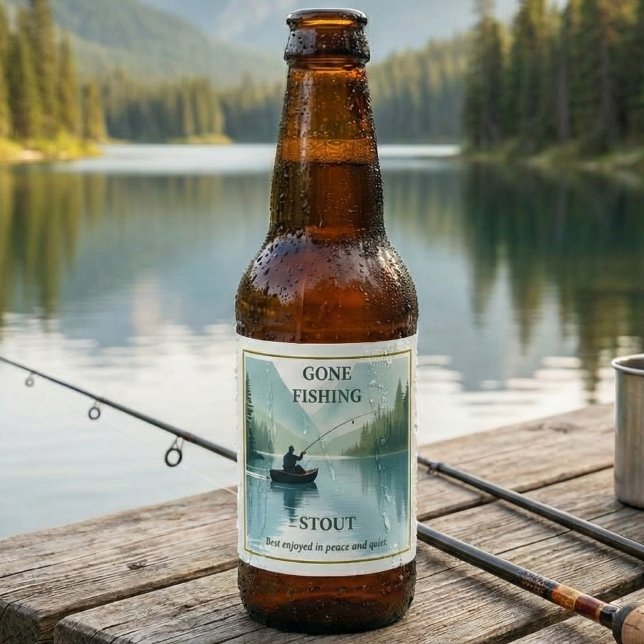 Gone Fishing Stout Beer Label (Creator Uploaded)