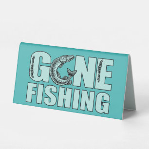 GONE FISHING TABLE TENT