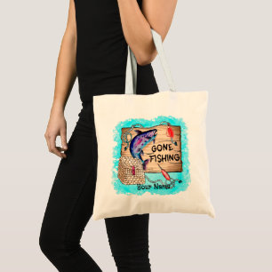 Gone Fishing tote bag