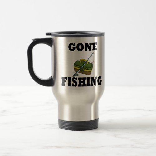 Gone Fishing Travel Mug