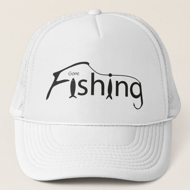 Gone Fishing Trucker Hat (Front)
