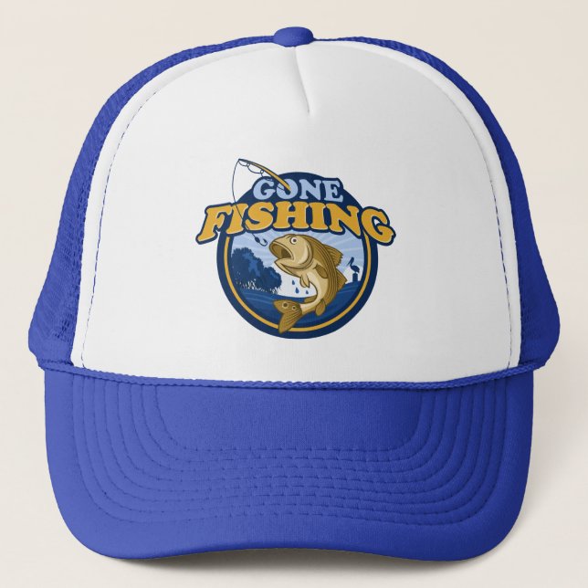 Gone Fishing Trucker Hat (Front)