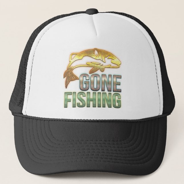 Gone Fishing Trucker Hat (Front)