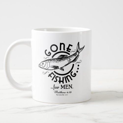 Gone Fishing Tumbler Giant Coffee Mug