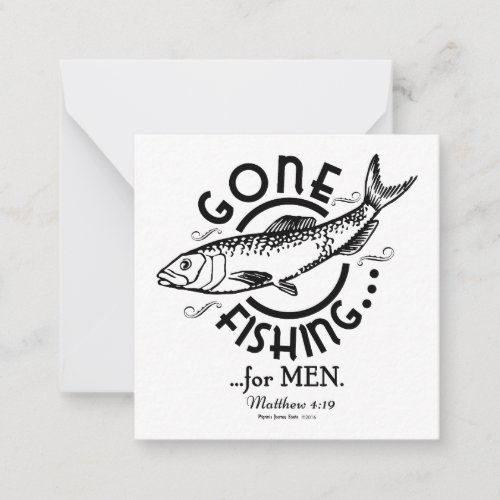Gone Fishing Tumbler Note Card