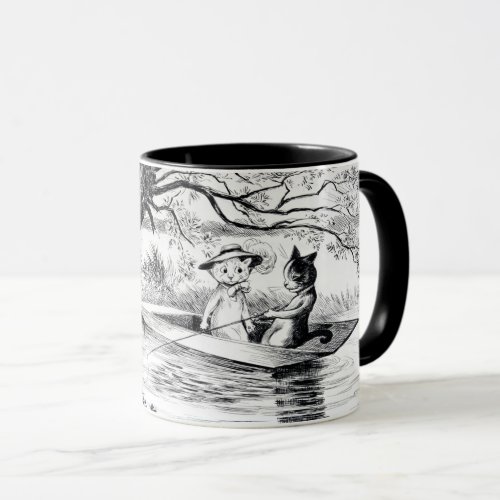 Gone Fishing with Lover Louis Wain Mug