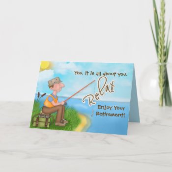 Gone Fishing - with Verse - Retirement Card