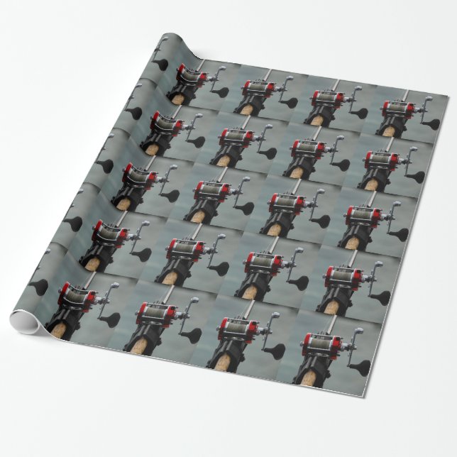 Gone Fishing Wrapping Paper (Unrolled)