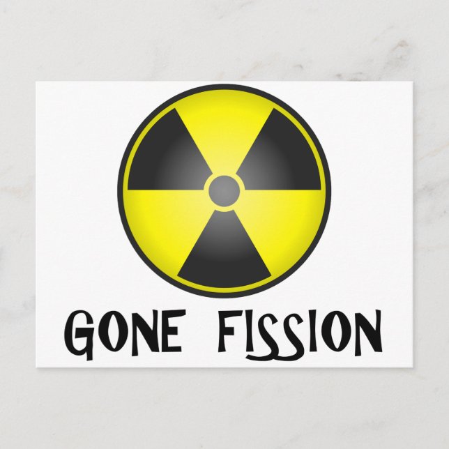 Gone Fission Radiation Symbol Postcard (Front)