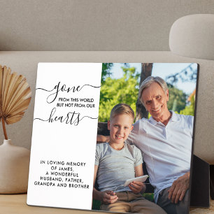 Gone from this World Quote Photo Remembrance Plaque