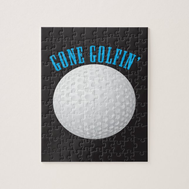 Gone Golfing ⛳🎁 Golf Ball  Golfer Jigsaw Puzzle (Vertical)