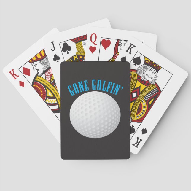 Gone Golfing ⛳🎁 Golf Ball  Golfer Poker Cards (Back)