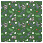Gone Golfing on Hunter Green Fabric