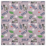 Gone Golfing on Pinkish Purple Fabric